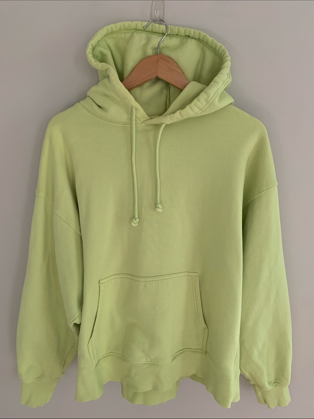 TNA Cozy Fleece Hoodie Sweatshirt Citrus Yellow Green Size Large Aritzia Size 3